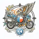 bmw logo incorporated tattoo design idea
