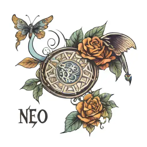 Date of birth of son and name tattoo design idea