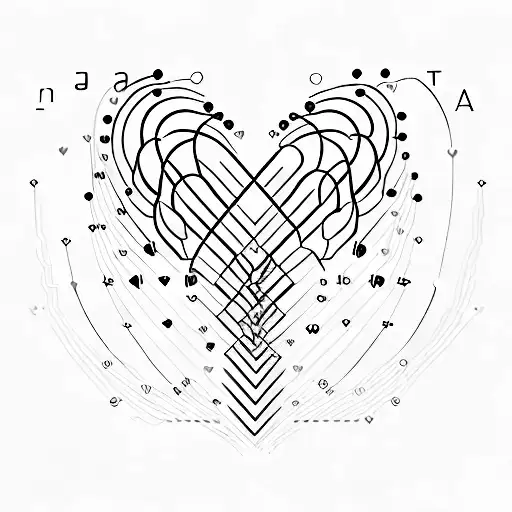 A minimalist design of a heartbeat waveform with the name 'Mayra' incorporated into the rhythm, representing the client's passion for their work in cardiology and love for their partner tattoo design idea