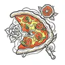 pizza tattoo design idea