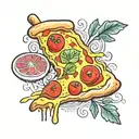 pizza tattoo design idea