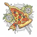 pizza tattoo design idea