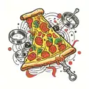 pizza tattoo design idea