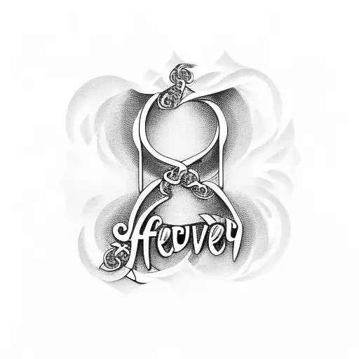 forever and ever, amen lettering tattoo design idea