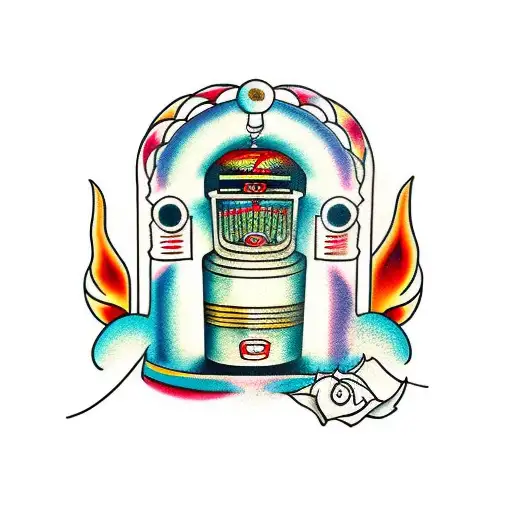 jukebox tattoo design idea