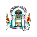 jukebox tattoo design idea