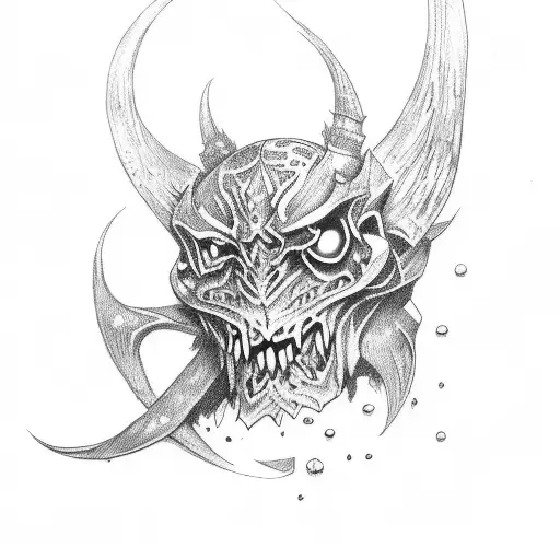 black metal tattoo design idea