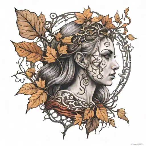 Autumn Eladrin tattoo design idea