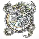hunab ku con quetzalcoatl tattoo design idea
