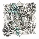 hunab ku con quetzalcoatl tattoo design idea