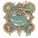 hunab ku con quetzalcoatl tattoo design idea