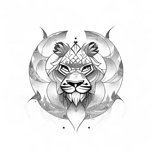 el rey leon disney tattoo design idea