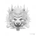 Foo Dog tattoo design idea