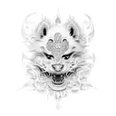 Foo Dog tattoo design idea
