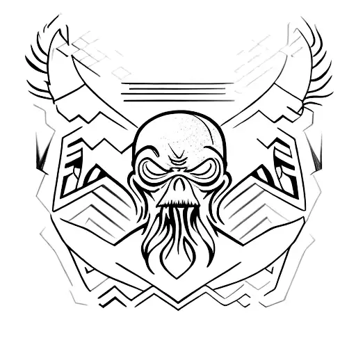 Capital M.O.L., cross lines, harry potter tringle mark tattoo design idea