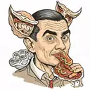 ben shapiro eating sausage tattoo design idea