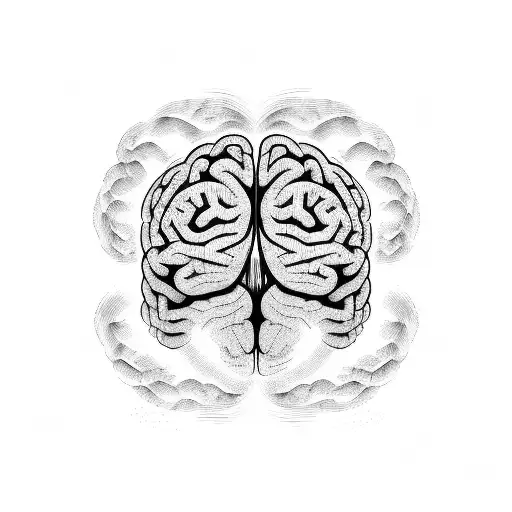 half normal brain half electrical brain, with lines and design for the arm tattoo design idea