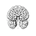 half normal brain half electrical brain, with lines and design for the arm tattoo design idea