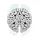 half normal brain half electrical brain tattoo design idea