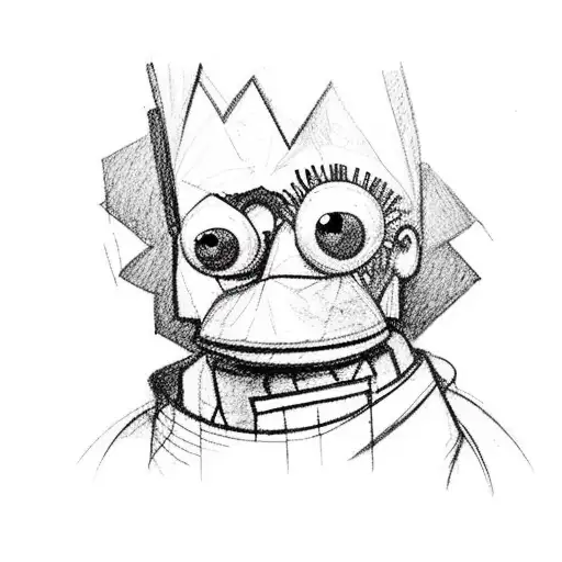 Bart writing on the chalkboard tattoo design idea