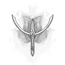 Ukrainian trident  tattoo design idea