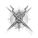 Ukrainian trident  tattoo design idea