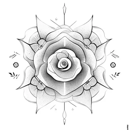 flower meteor tattoo design idea