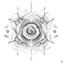 flower meteor tattoo design idea