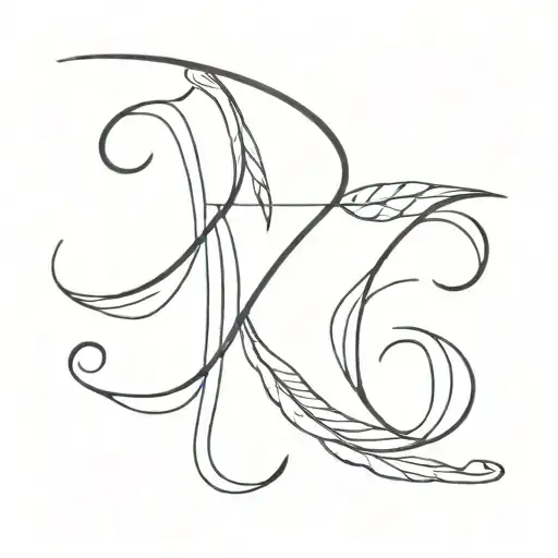 combine letters "M, E" tattoo design idea