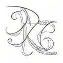 combine letters "M, E" tattoo design idea