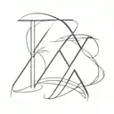 combine letters "M, E" tattoo design idea