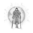 lone warrior tattoo design idea