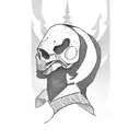 lone warrior tattoo design idea