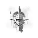 lone warrior tattoo design idea