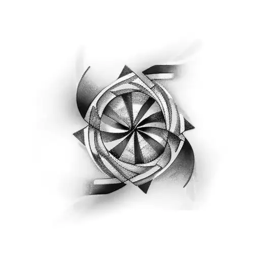 pinwheel tattoo design idea