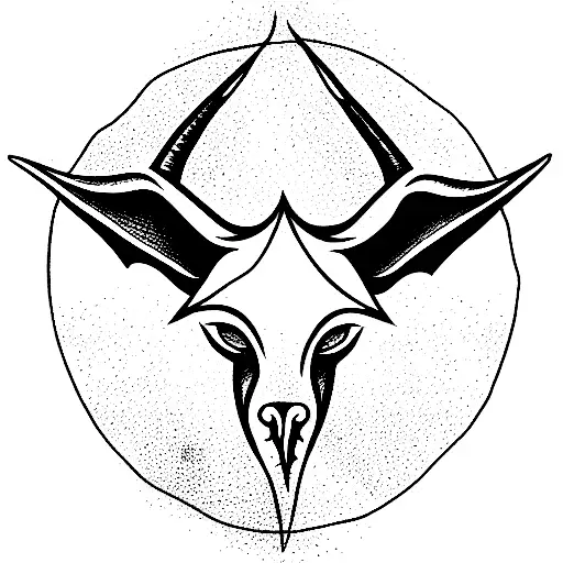 satanic baphomet tattoo design idea