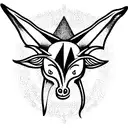 satanic baphomet tattoo design idea