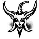 satanic baphomet tattoo design idea