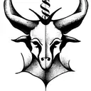 satanic baphomet tattoo design idea