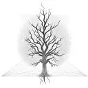 Lightning Bolt tree of life hour glass tattoo design idea
