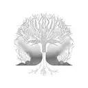 Lightning Bolt tree of life hour glass tattoo design idea