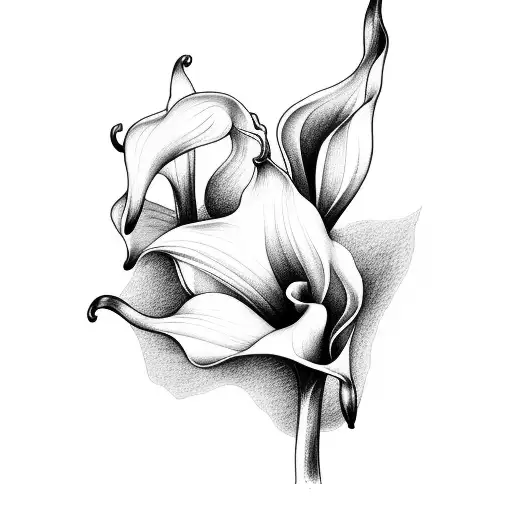 calla lily tattoo design idea