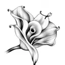 calla lily tattoo design idea