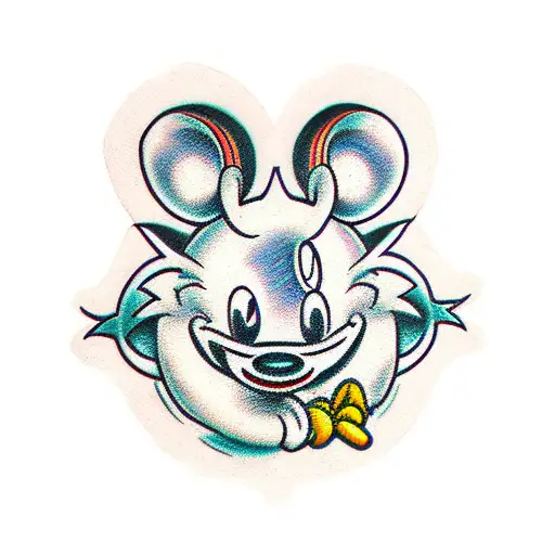 mickey waking umbreon  tattoo design idea