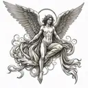 seraphim angel tattoo design idea