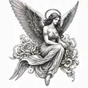 seraphim angel tattoo design idea