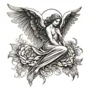 seraphim angel tattoo design idea