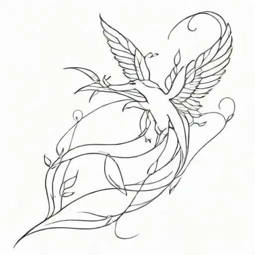 reborn from your loneliness  tattoo design idea
