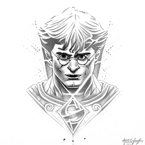 Harry Potter scar, Superman symbol tattoo design idea