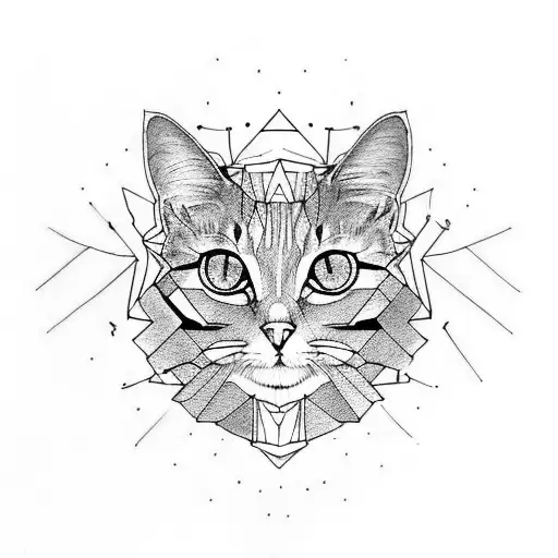 Tortoiseshell Cat tattoo design idea